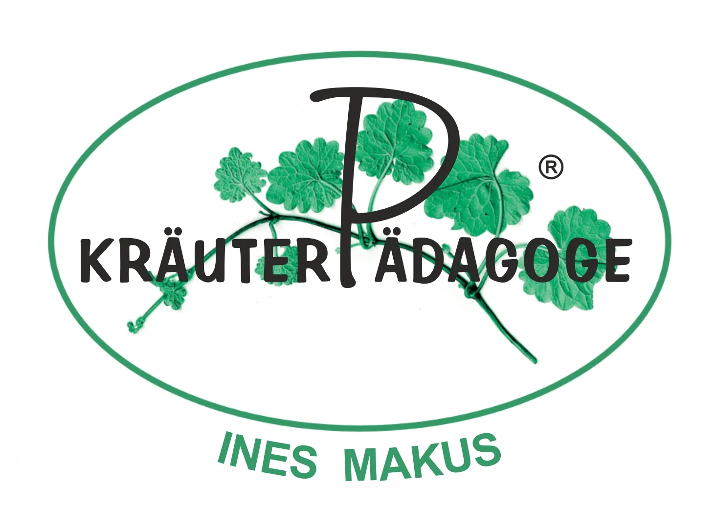 Personalisiertes Logo: KräuterPädagoge Ines Makus